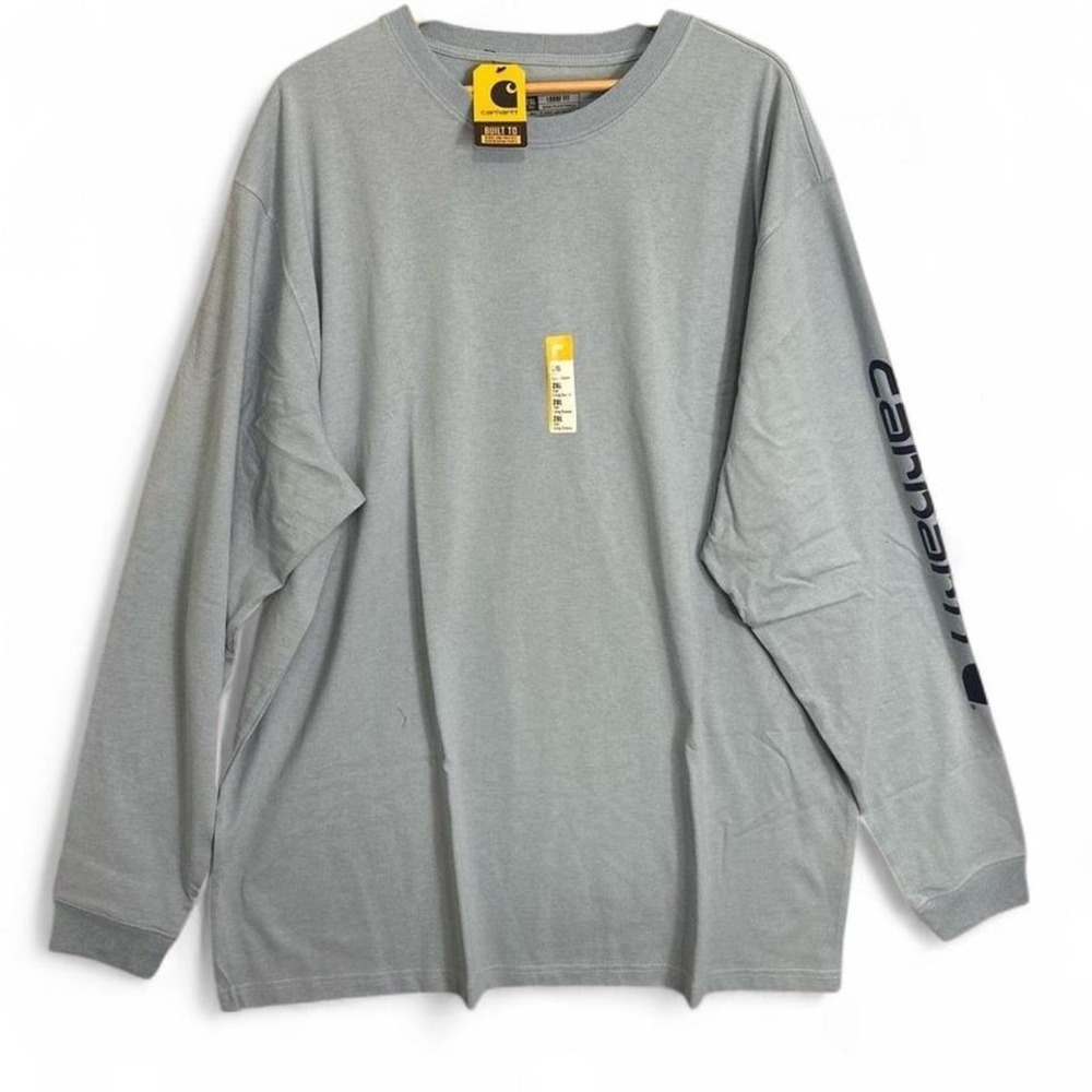 Grey Carhartt long sleeve shirt size 2Xl loose comfort fit #workwear